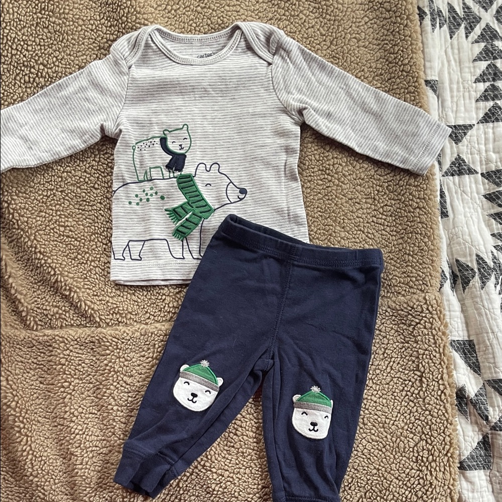Carter's Gray and Navy Kids Matching Set